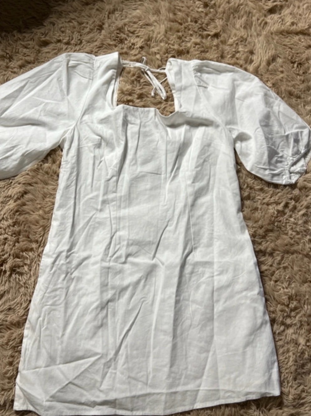 a new day White Square-Neck Puff-Sleeve Casual Dress